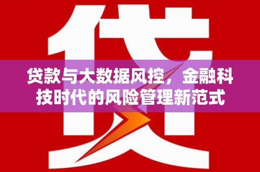 陇川贷款与大数据风控，金融科技时代的风险管理新范式