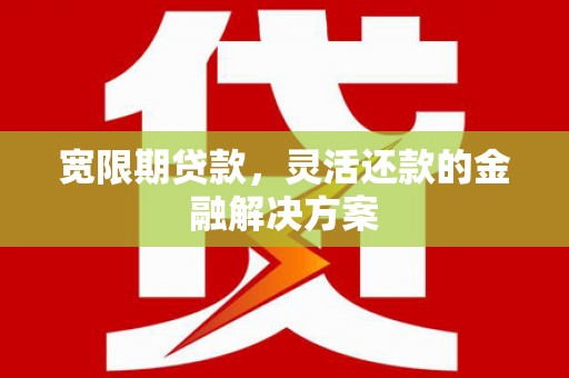 陇川宽限期贷款，灵活还款的金融解决方案